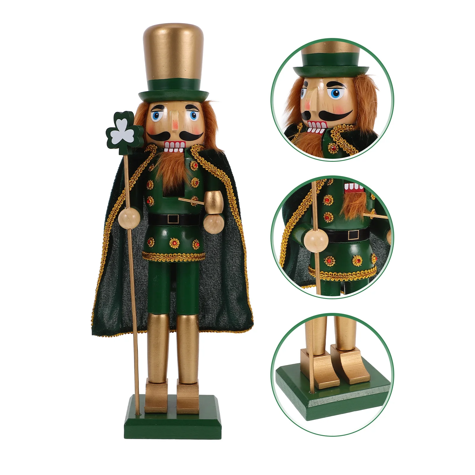 

Wood Nutcracker Christmas Ornament Classic Xmas Festival Nutcracker Decor Tabletop Display Holiday Decoration for Fireplace