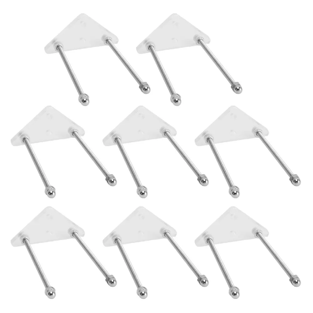 8Pcs Acrylic Skateboard Wall Mount Transparent 6.2x3.1x8cm Skateboard Wall Holder Snowboard Wall Mount Garage Storage