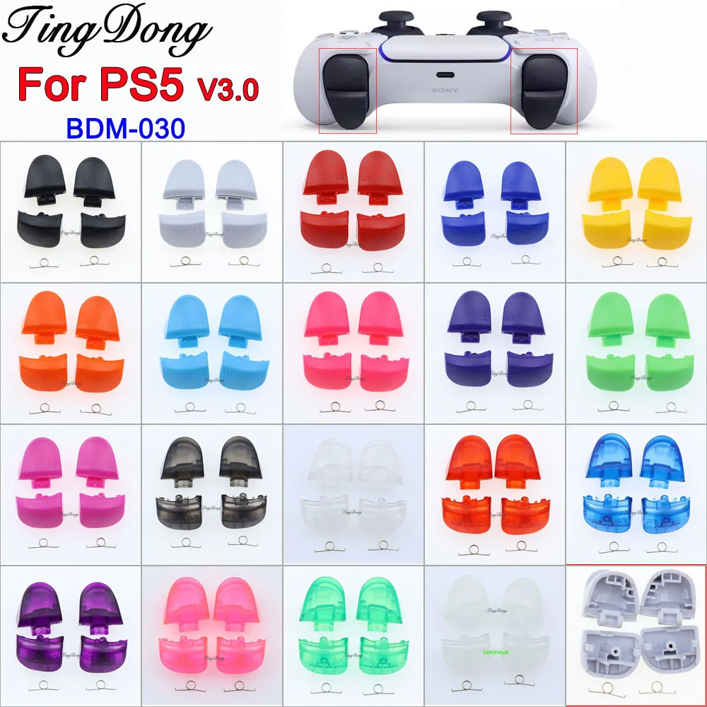1-5Sets BDM-030 L1 R1 L2 R2 Trigger Buttons With Springs Replacement For PS5 V3 3.0 Controller Repair Accessories