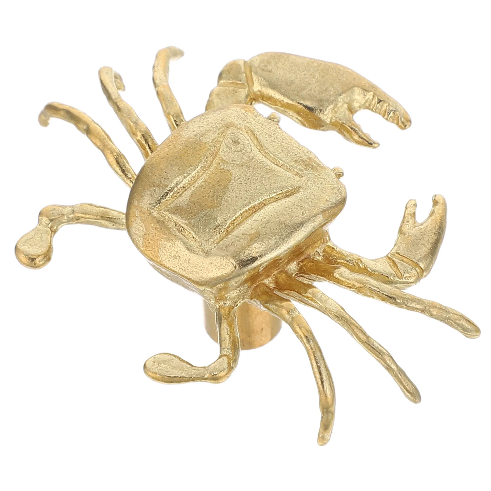 Brass Crab Cabinet Knobs Set Retro Ocean Theme Drawer Pull Handles for Kitchen Cabinets Dresser Drawers Interior Doors Vintage