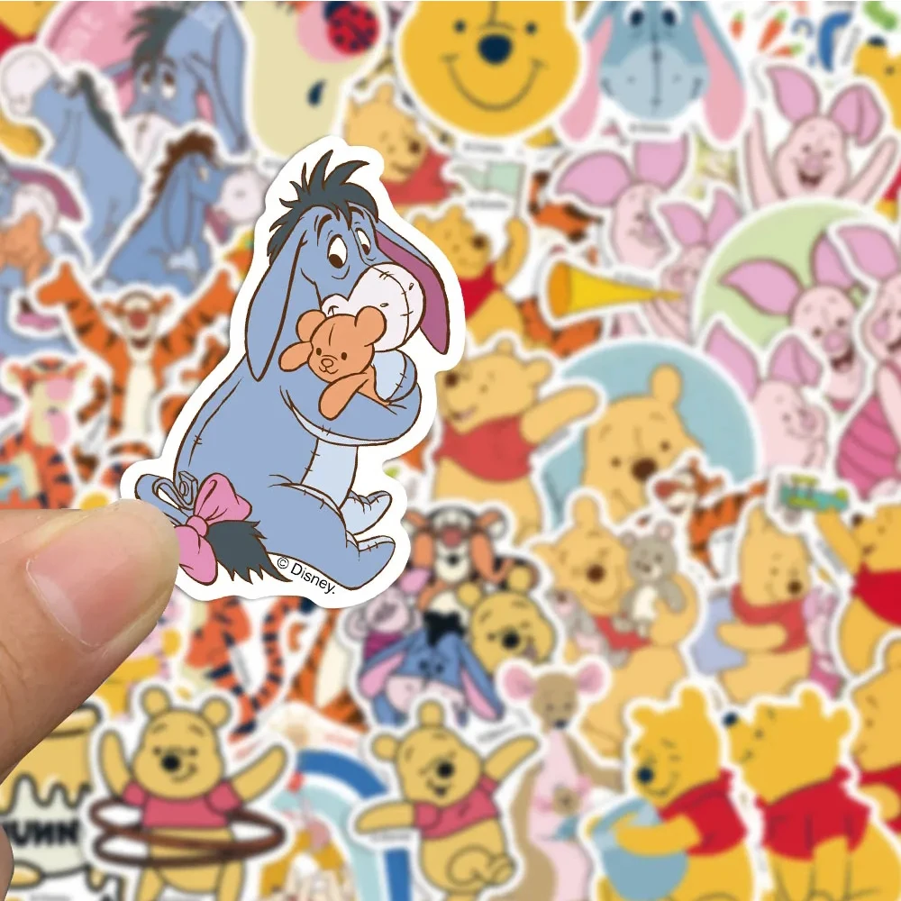 10/30/50pcs Disney Cartoon Winnie The Pooh Stickers Pooh Bear Piglet Sticker for Luggage Laptop Waterproof Decals Kids Toy Gift