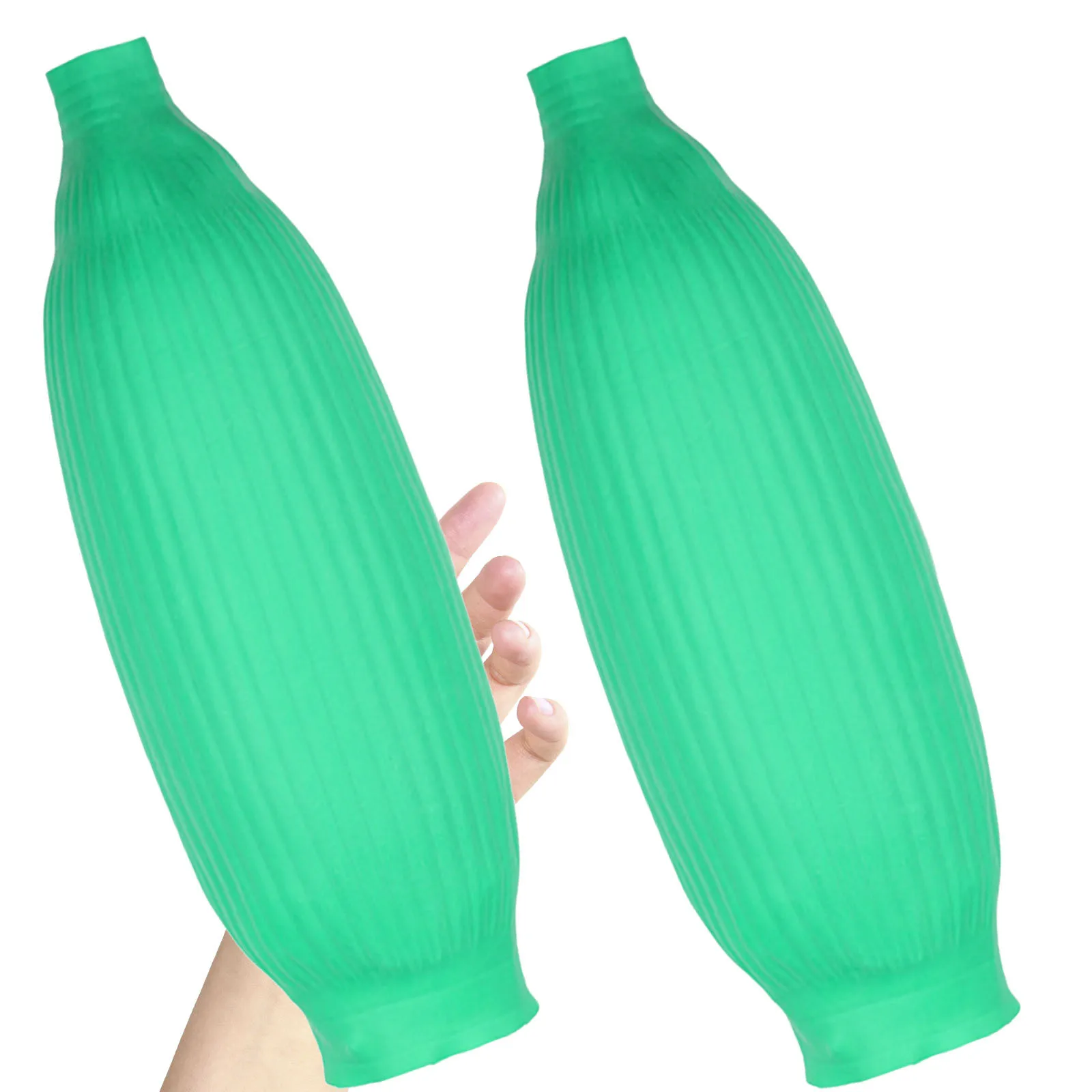 

1Pair Waterproof Rubber Sleeves Elastic Closure Lightweight Arm Covers for Working Oil Resistant Washable Portable Clothes