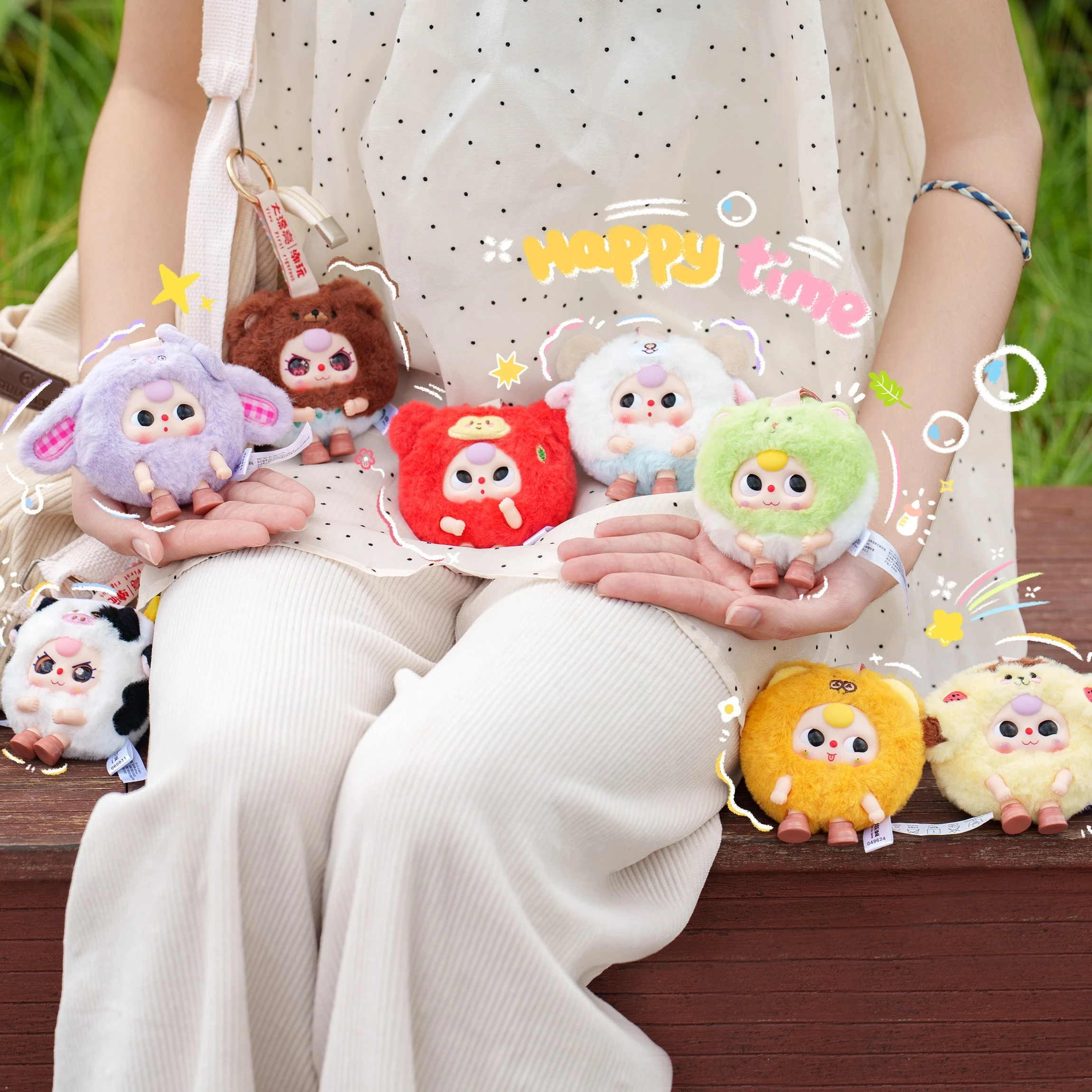 

100% Оригинальная серия плюшевых игрушек Baby Three Fantasy Trek: Монстры из серии Blind Box, милые плюшевые подвески для рюкзаков, подарок-сюрприз