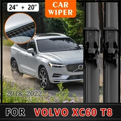 LHD For Volvo XC60 T8 MK2 2018~2022 Smart Heating Spray Washer Injectors Car Window Windshield Windscreen Front Wiper Blades