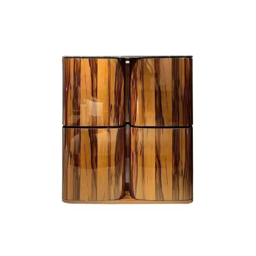 Italian Luxury Wine Cabinet Villa Luxury Living Room High-end Sideboard Creative Amber Design Solid Wood Storage Cabinet