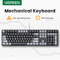 UGREEN Mechanical Keyboard 108 PBT Keycaps Wired Keyboard Red Switch Russian/Korean/EN for Desktop Laptop Windows Mac OS Gaming