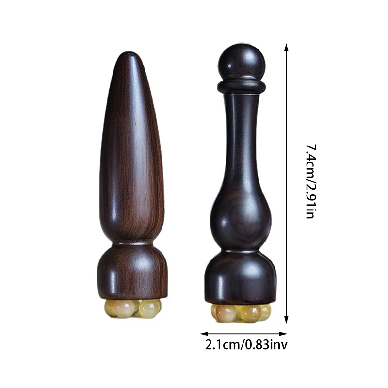 

Gua Sha Face Skin Care Massager Reduce Puffiness Sandalwood Eye Massage Stick Five Beads Lotus Seedpod Face Massage Tools