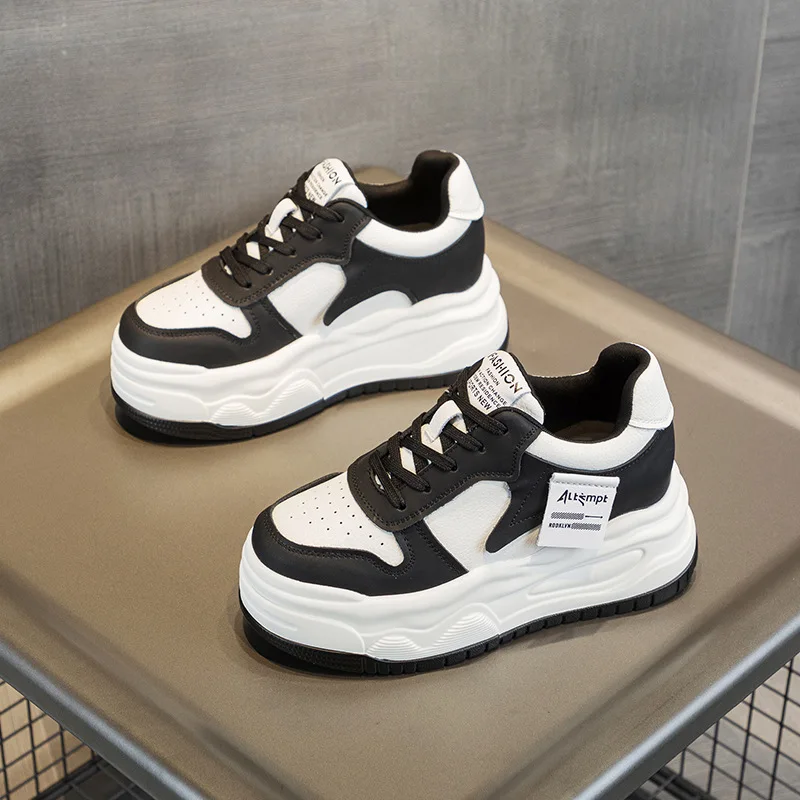 

Женские повседневные белые туфли с низким берцем, весна-лето-осень, удобные универсальные туфли на платформе, увеличивающие рост на толстой подошве