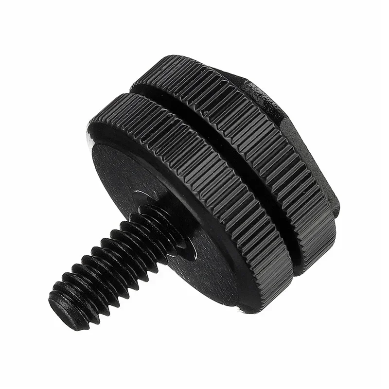 Staffa adattatore per slitta calda fredda da 1/4 "doppia vite per fotocamera con supporto per flash per accessori di riparazione per fotocamera DSLR