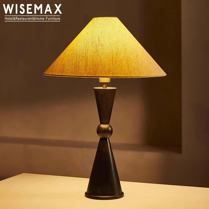 WISEMAX FURNITURE moderne classique chambre chevet veilleuse lampes salon bureau Art Base en bois lampe de Table pour la décoration intérieure