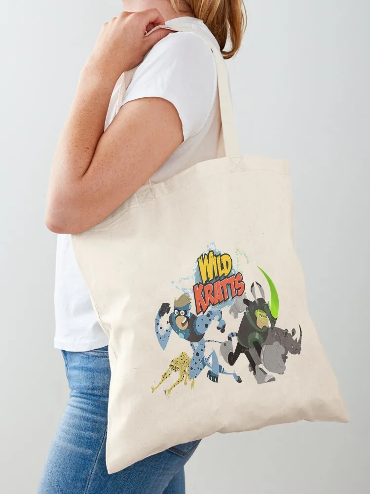 

Wild Kratts Tote Bag tote bags aesthetic Gift bag Shopper handbag reusable shopping bag