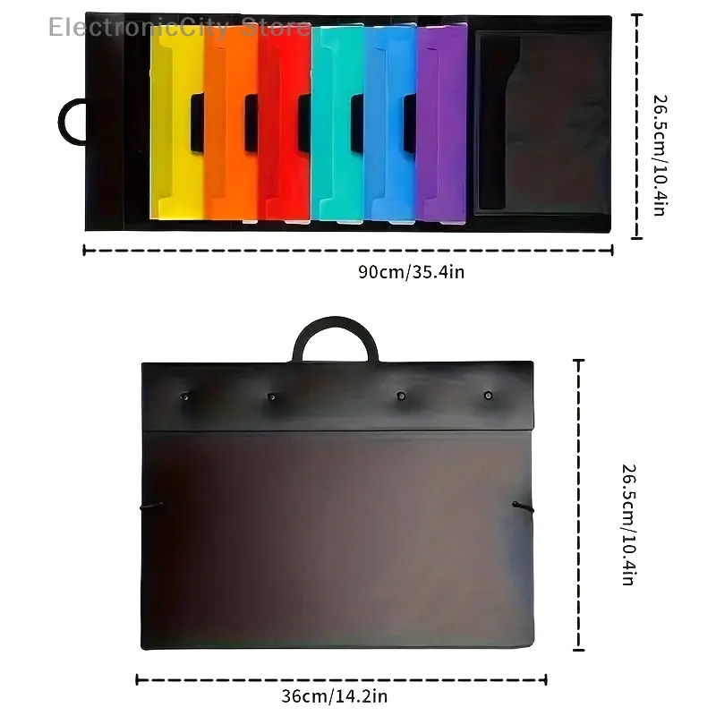 6-pocket Hanging Folder Multi-color Hanging File Organizer Removable Hanging Paper Organizer