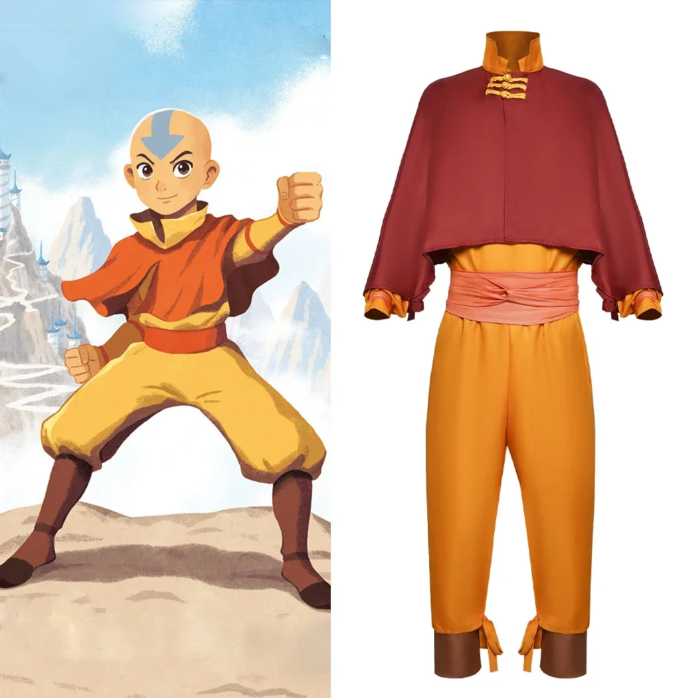 

Aang косплей дети взрослые Аватара Последний Костюм Airbender 2024 новая ролевая игра на Хэллоуин искусственный Аниме Комикс