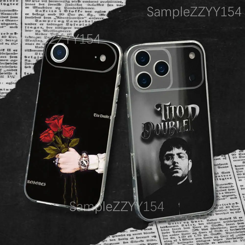 

TITO DOUBLE P Phone Case For iPhone 17,16,15,14,13,12,11 Pro,Max,Plus,X,XS,XR,SE4,E Mini Transparent Soft Cover