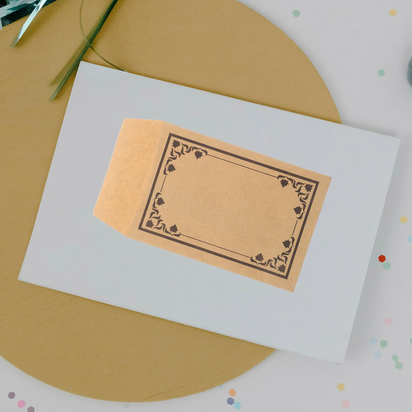 50Pcs Small Kraft Paper Self Sealing Envelopes Coin Cash Budgeting Mini Money Brown Envelopes for Organizing Supplies