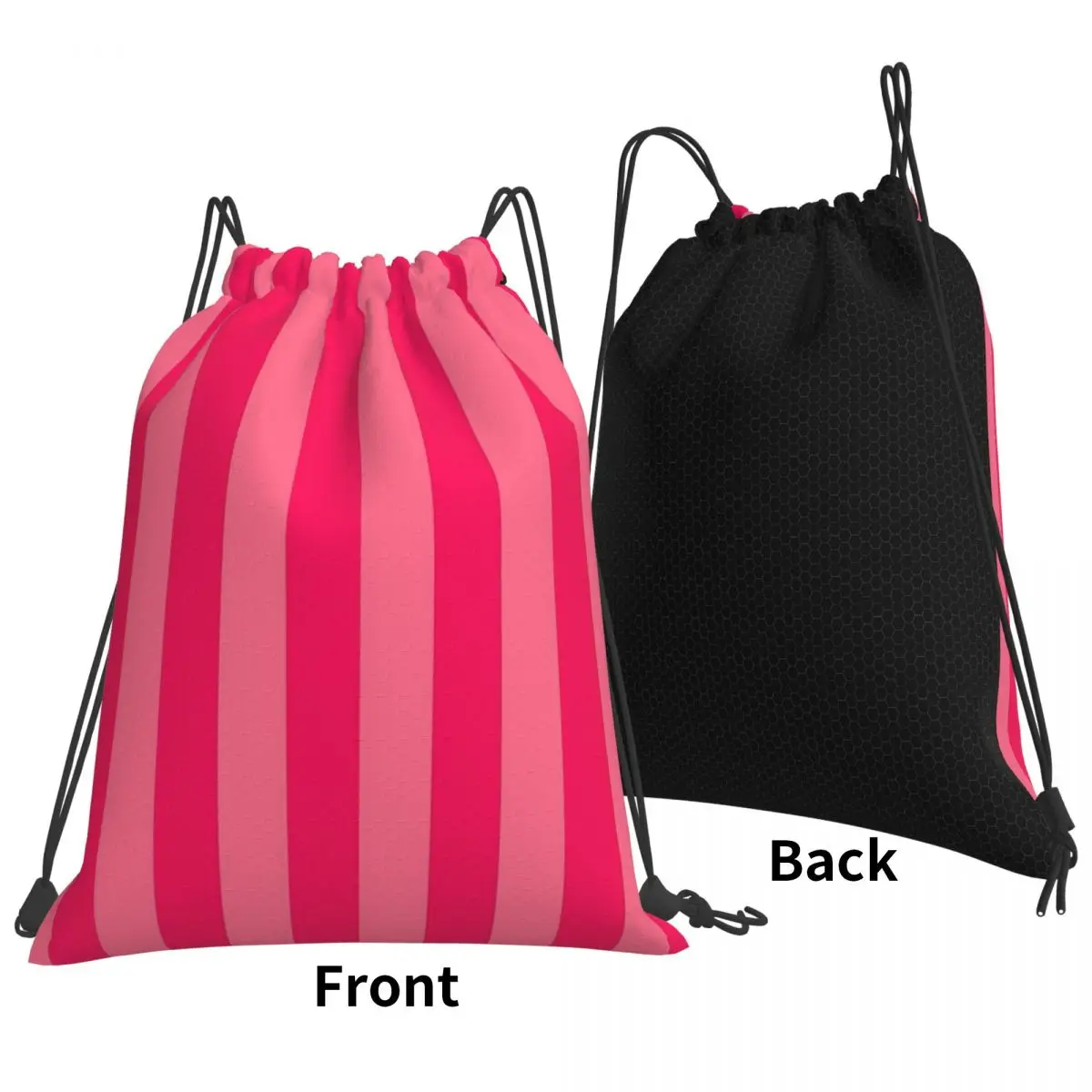 Bold Vivid Vetical Stripped Pattern Backpacks Multi-function Drawstring Bags Sports Bag Book Bags for Travel School
