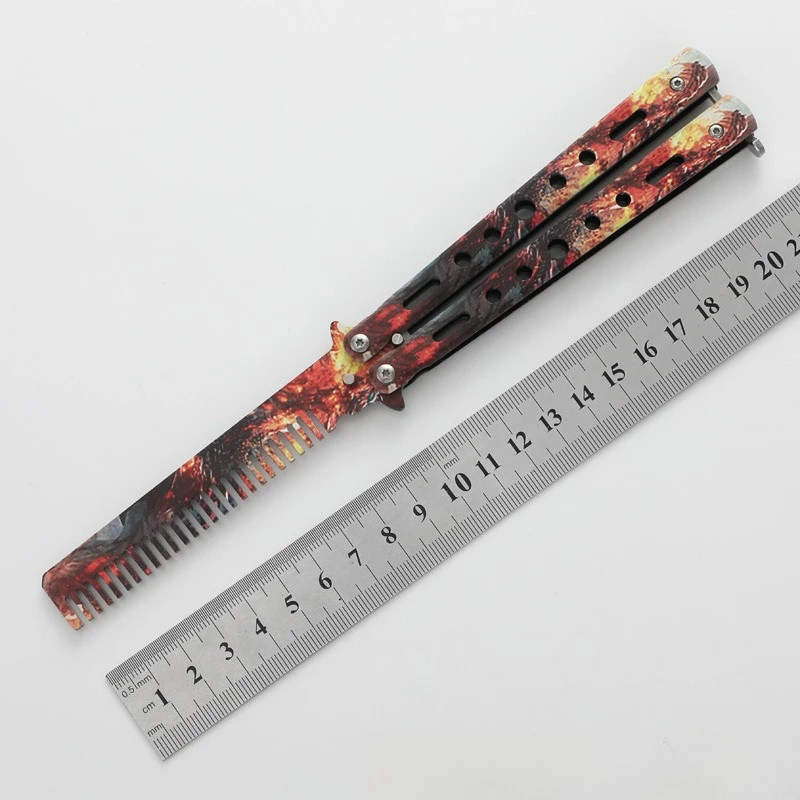 

2 шт. портативные складные тренировочные ножи-бабочки из нержавеющей стали, тупые, для тренировок на открытом воздухе, инструмент для парикмахерских и стайлинговых работ