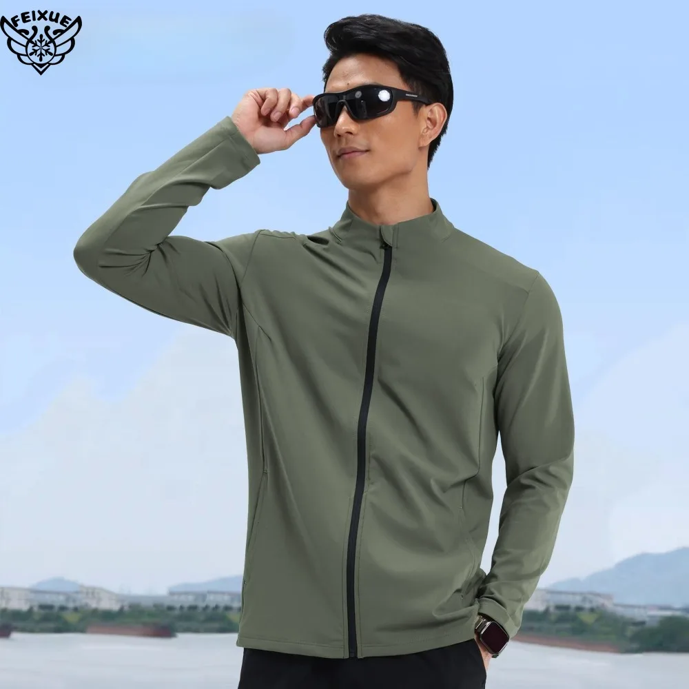 

Men Outdoor Sports Casual Jacket Jacket Stand-Up Collar Zip Running Fitness Windproof Camping Hiking Riding Training Yoga Tops