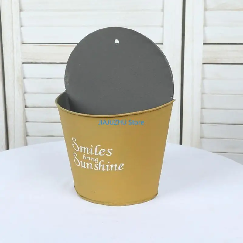 Semi Circular Wall Hanging Planters Railing Flower Iron Pots Baskets Compatible for Balcony Fence Garden Outdoor Indoor