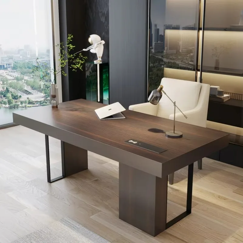 

Aesthetic Decoration Office Desk Organizer Storage Executive Standing Computer Desk Reception Modern Mesa Escritorio Furniture