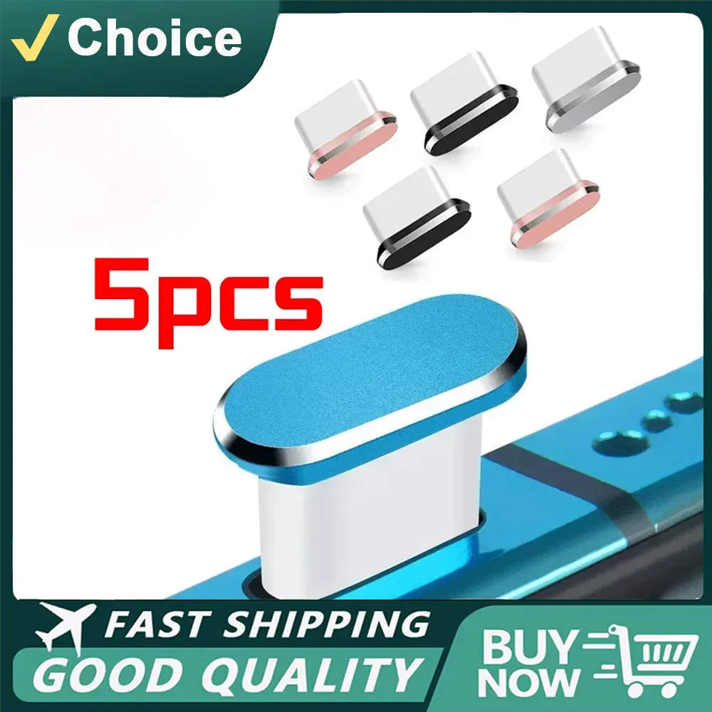 1-5 pces tipo c plugues de poeira de metal para iphone 16 16pro 15pro/15 pro max/15 plus celular typec usb c porta de carregamento protetor tampas