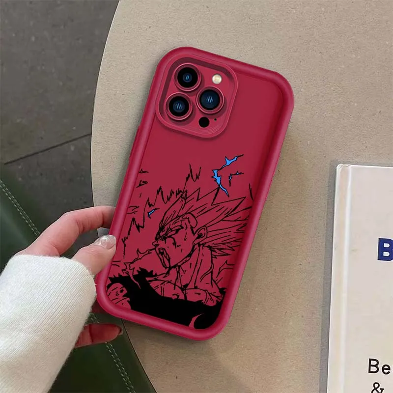 Casing Handphone Art D-Dragon Balls Vegeta Comic Untuk Apple iPhone 17 16 15 14 13 12 11 Plus Pro Max Eye Ladder