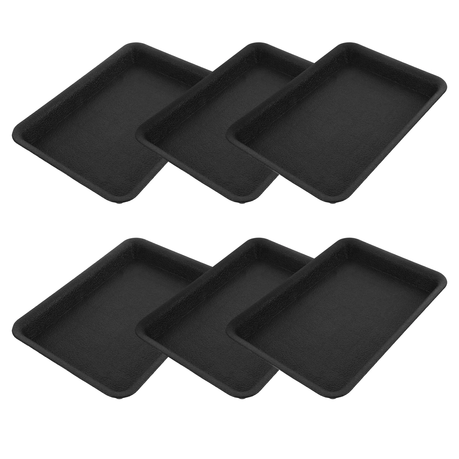 6 Pcs Flower Pot Tray Clean and Tidy Plant Saucers Plates to Catch Water Indoor Plants Rectangular Plastic Trays for Drainage