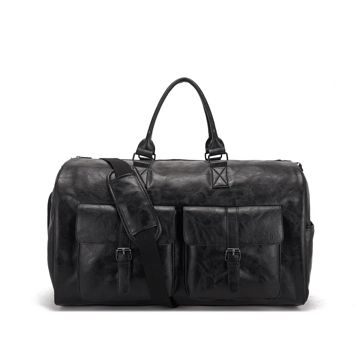 Sac de voyage pliable pour homme, sac à main pour vêtements d'affaires, grand sac polochon, haute qualité, PU