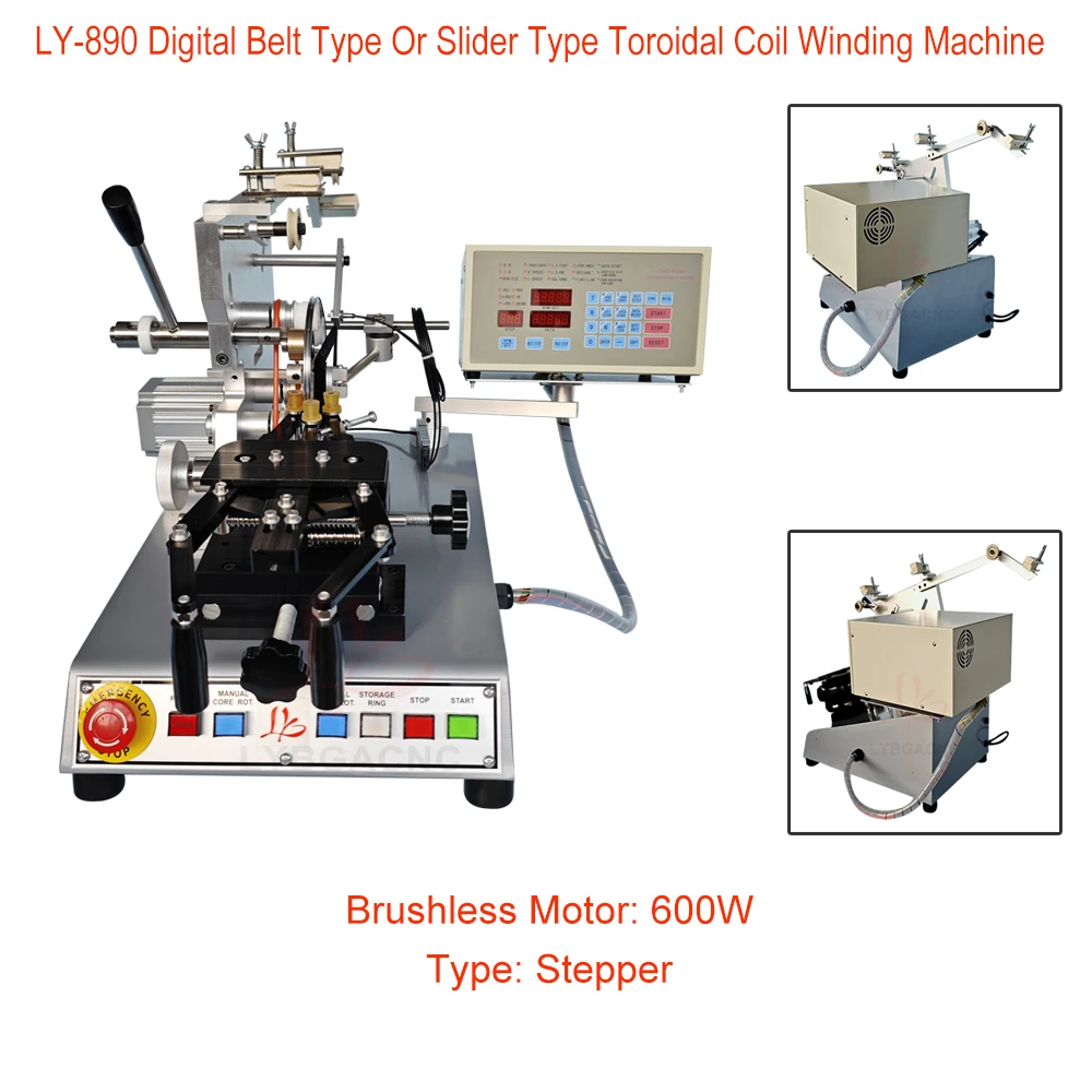 LY-890 Circular Coil Winding Machine with TNC-910H Controller for Heating Wire Fish Wire magnetic Ring Wire Transformer Inductor