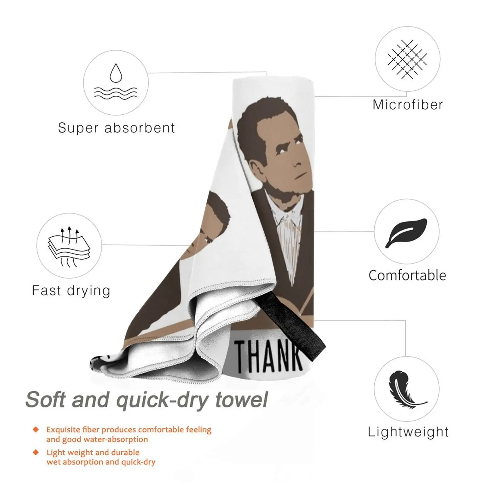 منشفة الشاطئ الراهب منشفة سريعة الجفاف عالية الجودة الراهب أنت شكرًا لي بعدًا أدران الراهب المخبر برنامج تلفزيوني الراهب التلفزيوني