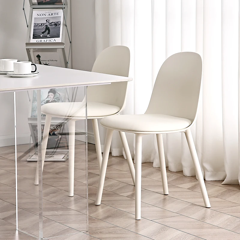 

Dining chairs, modern and minimalist Nordic plastic dining table chairs, light luxury backrest chairs