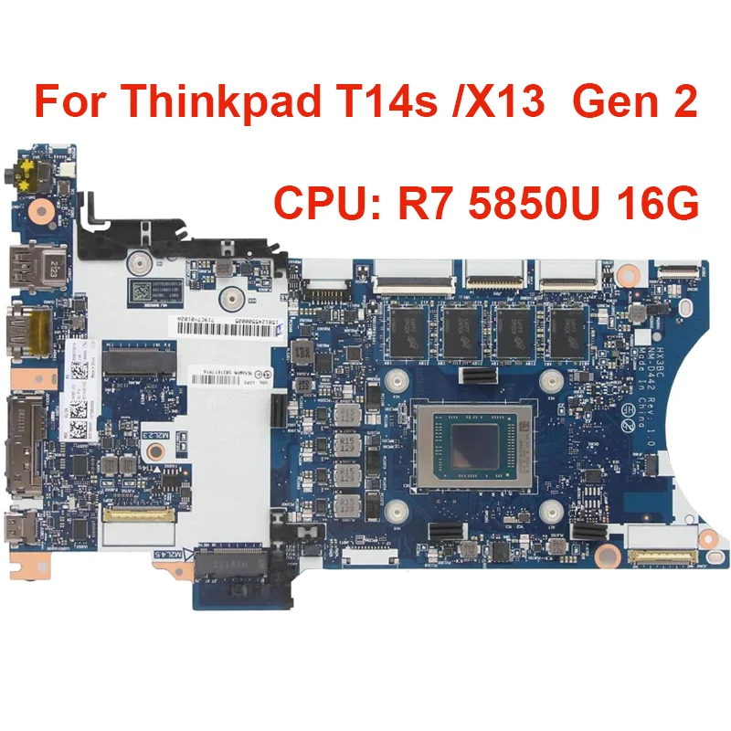 

5B21E17916 For Lenovo Thinkpad T14s Gen 2 X13 Gen 2 Motherboard AMD R7 5850U 16G M.2