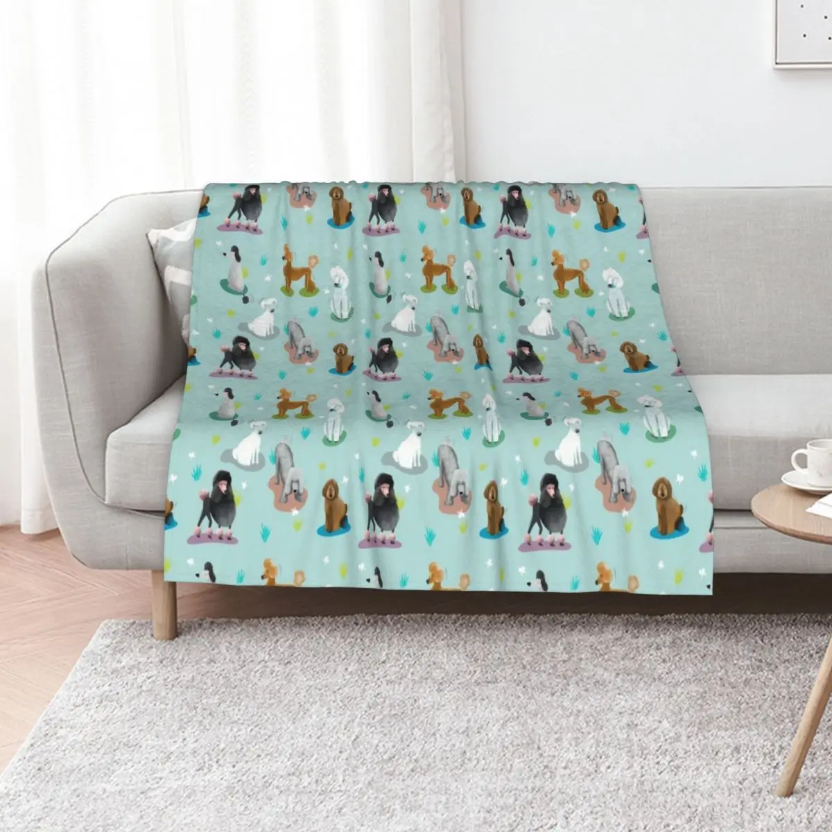 Retro exit poodles Throw Blanket Plush Decoratives Heavy Vintage manga Luxury Thicken Blankets