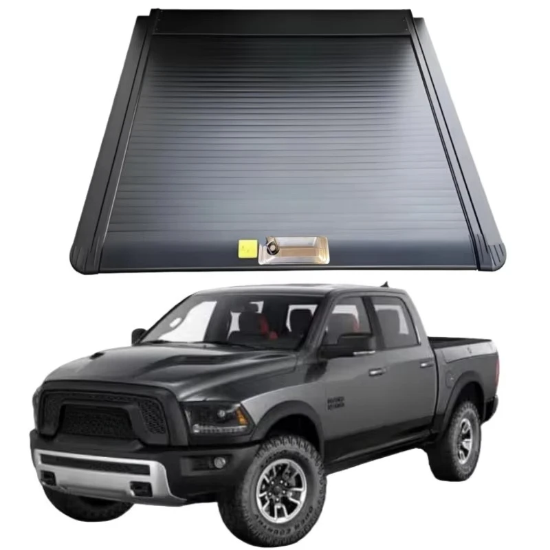 

Manual Retractable Roll-Up Waterproof Locking Tailbox Tonneau Cover for F150 Raptor Truck Accessories Hard Type
