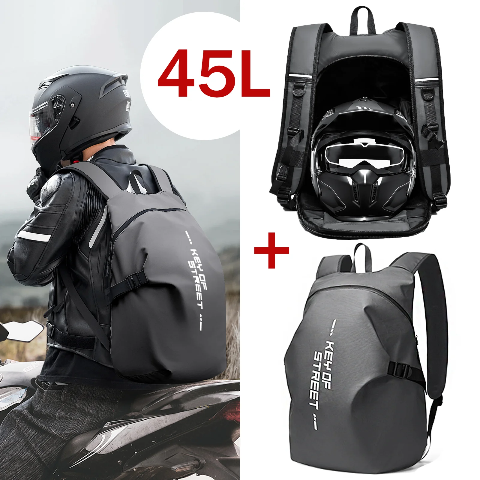 Motorcycle Backpack New Classic Motorcycle Helmet Bag Waterproof Backpack Saddle Bag Multi-functional Luggage Bicycle Travel Bag