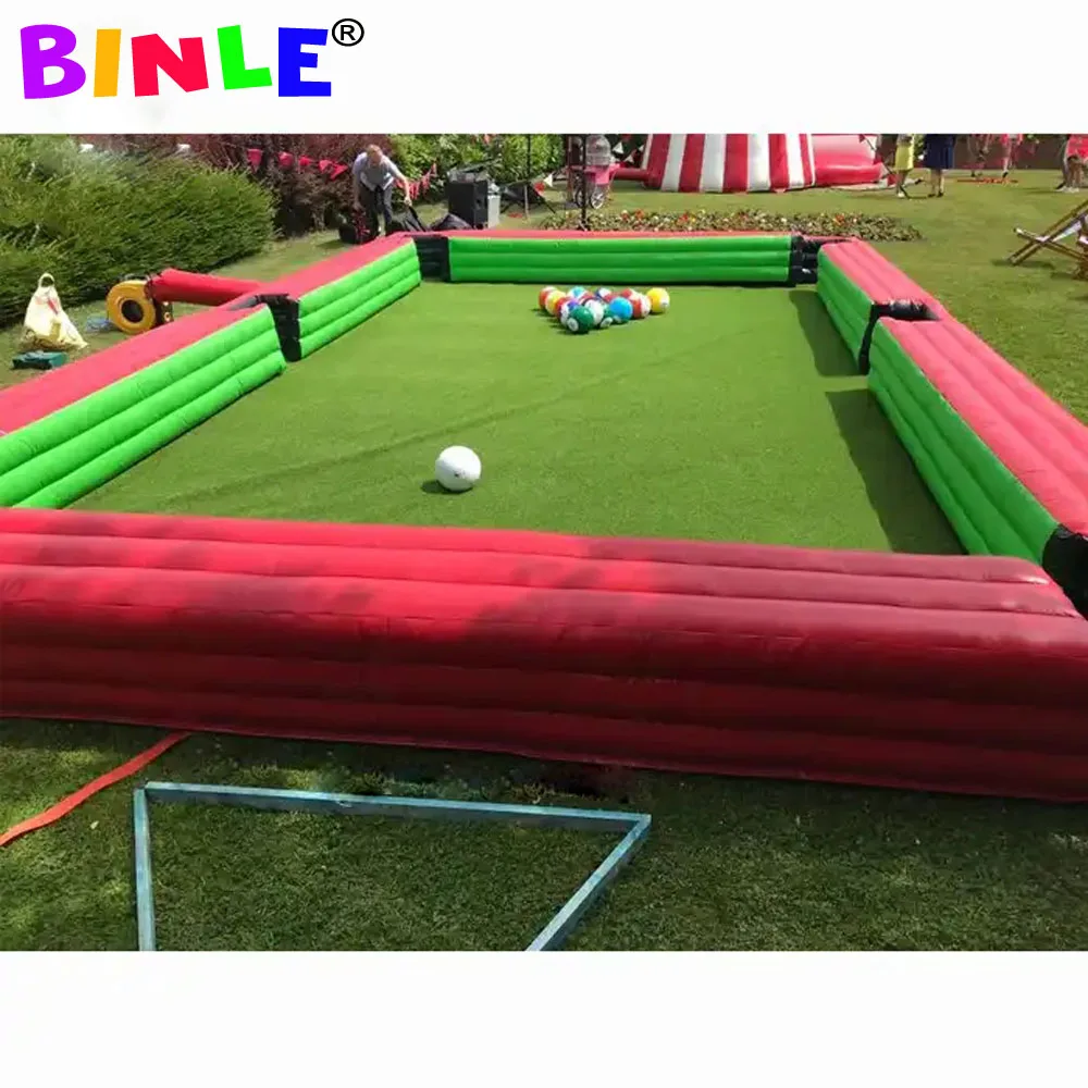 Lustige Billard Sport spiel aufblasbare fußball snooker tisch, fußball pool tisch für außen amusement park