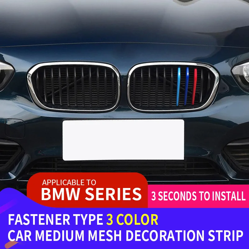 3pcs ABS Germany Flag Color Car Racing Grille Strip Trim Clip for BMW G30 F10 E60 E39 F07 F11 G31 5 Series 2021 2020 Accessories