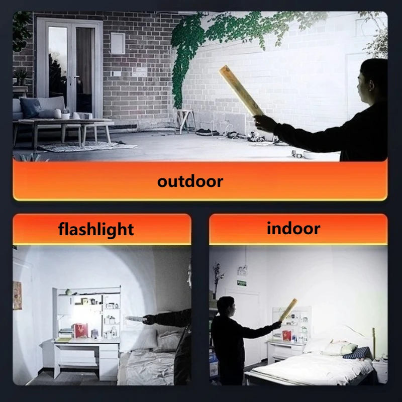 أنبوب مصباح LED LED ضوء مغناطيسي محمول قابل لإعادة الشحن مع مصباح محمول بخطاف لإصلاح السيارات والإضاءة الخارجية #4