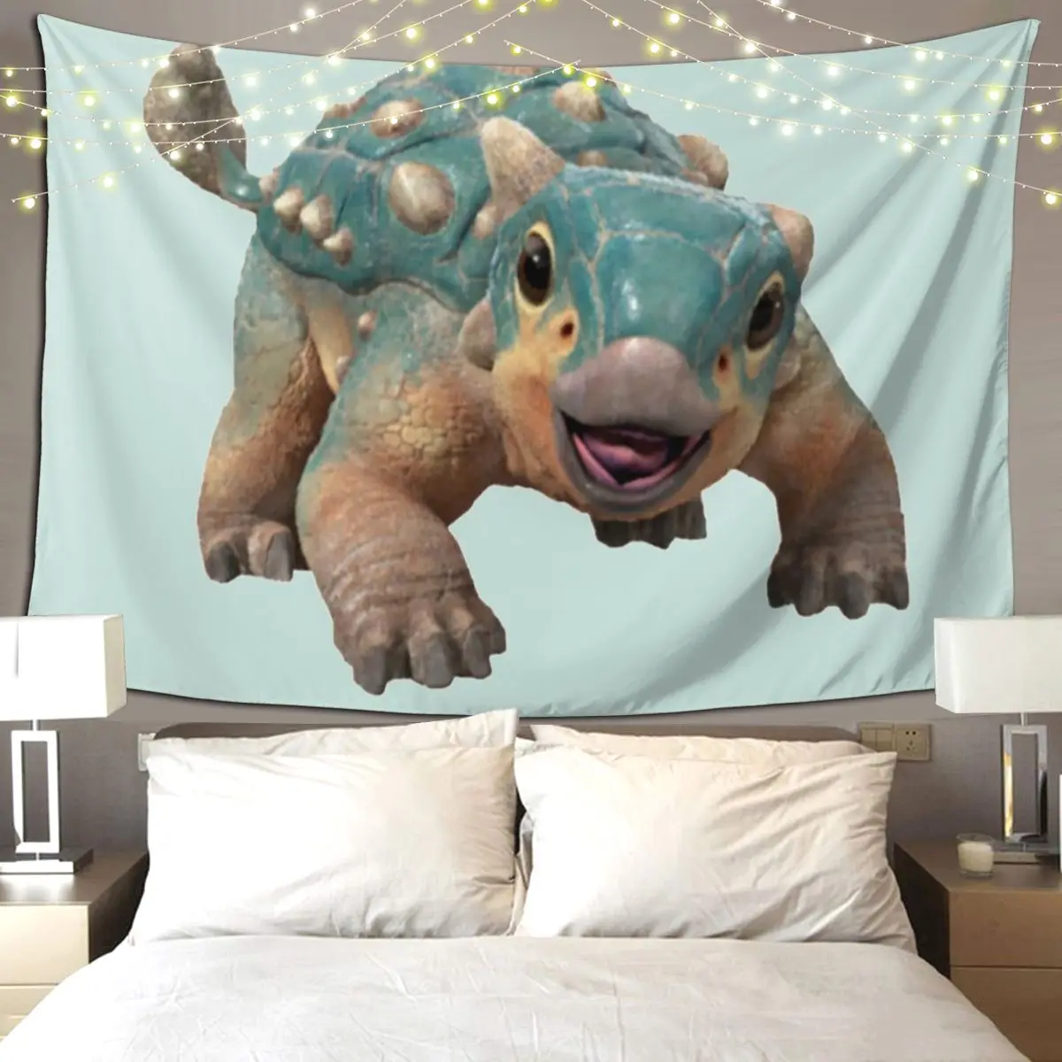 

Bumpy Ankylosaurus Magniventris Tapestry Art Wall Hanging Aesthetic Home Decoration Tapestries for Living Room Bedroom Dorm Room