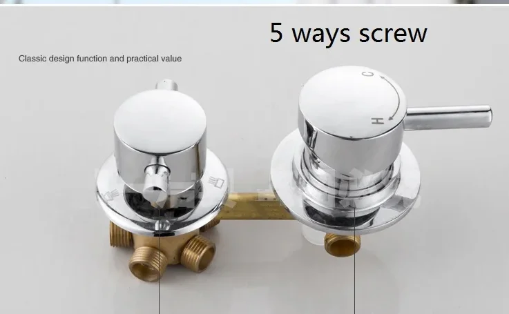 

MTTUZK Wall Mounted 2/3/4/5 Ways Water Outlet Solid Brass Shower Tap Screw Or Intubation Shower Faucets Shower Room Mixing Valve