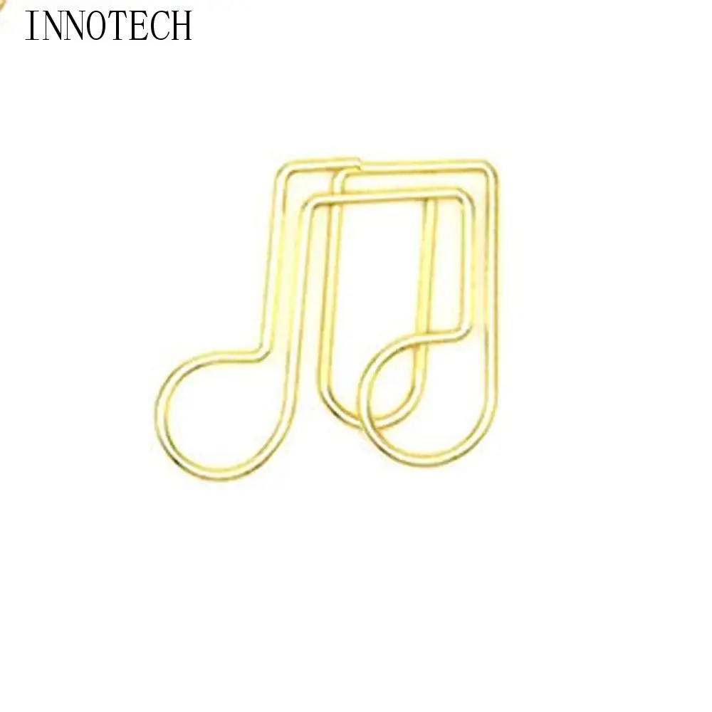 

10pcs Metal Memo Music Note Paper Clips Index Bookmark Music Note Metal Paper Clips Clip-on Guitar Creative Bookmark Clip Office