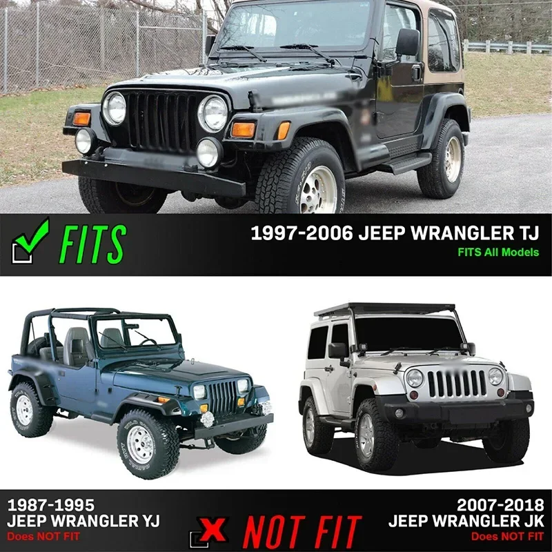 4Pcs/Set Car Lights LED Turn Signal Lamps Front Fender Side Led Marker Light For JEEP Wrangler TJ 19971998 1999 2000 2001-2006