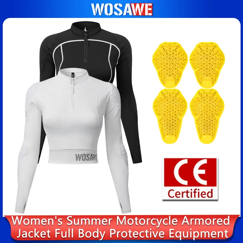 

WOSAWE Women Summer Motorcycle Armor Jacket Motocross Full Body Armor Motobiker Racing Armor CE Level 2 Protection Gear