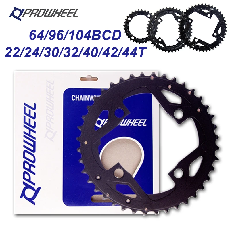 prowheel 64/96/104BCD mountain bike disc pads  22/24/30/32/40/ 42/ 44T 8/9/10/11S Single Piece Discs MTB Sprocket Chainring