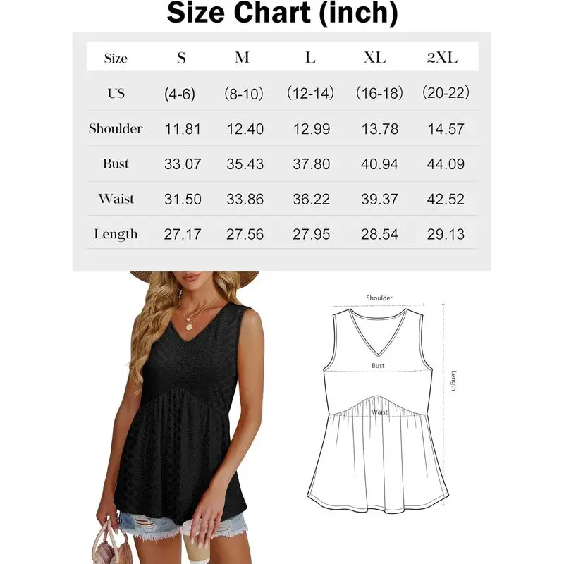 Womens Tops 2026 Flowy Peplum Tops Women Dressy Sleeveless Babydoll Tops