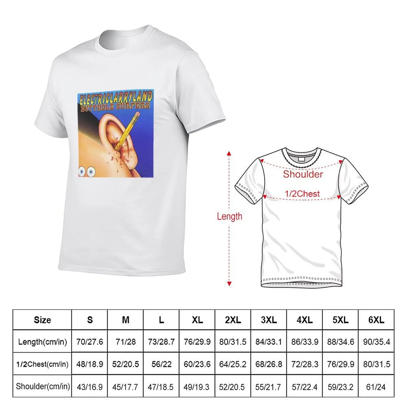 butthole surfers electriclarryland T-Shirt cotton graphic tees custom t-shirts designer t shirt men