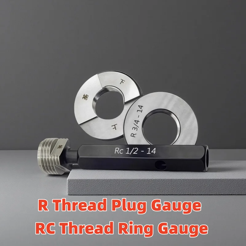 

1 piece of 55 degree RC cone tube external thread plug gauge and thread ring gauge RC1/8 1/16-28 1/2-14 1/4-19