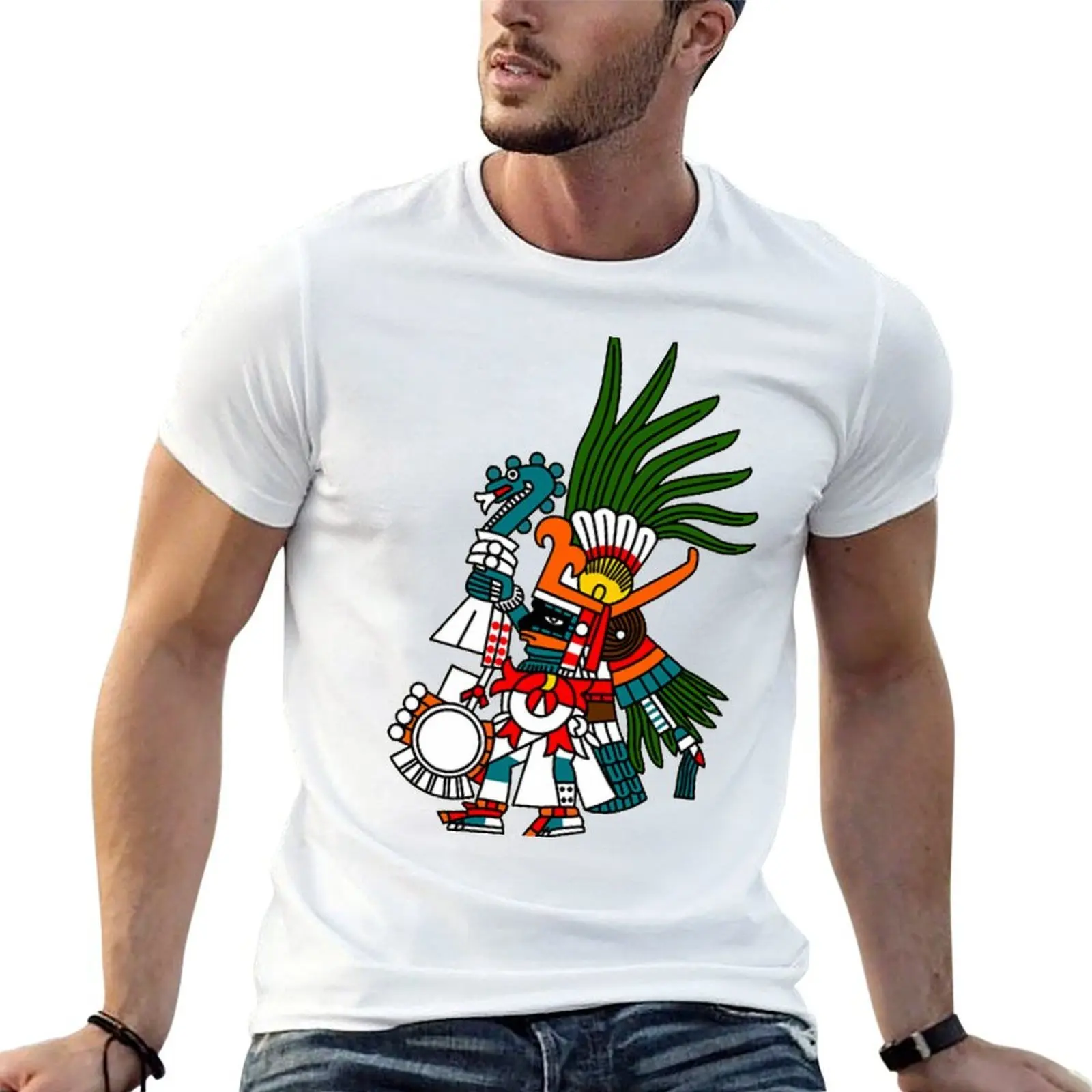 

graphic t cotton shirt shirts percent 100 Art: for Huitzilopochtli man t for t shirts man man T-Shirt Aztec cotton