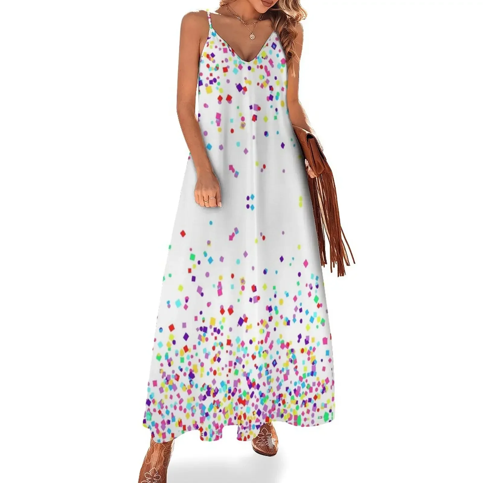 

Confetti Airburst Sleeveless Dress womans clothing Dress vintage summer dress women 2024