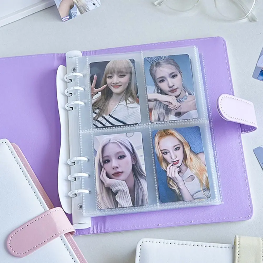 Square Storage Clip PU Leather 3 Inch Photo Album Portable Universal Picture Case INS Style Exquisite PU Card Album Storage